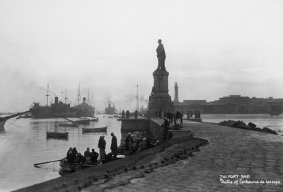 Statua di Ferdinand de Lesseps, Port Said, Egitto, c1920s-c1930s da Unbekannt