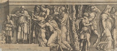 Statua di Niobe e i suoi adoratori, con Apollo e Diana e altre figure, 1543-47 da Unbekannt