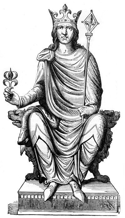 Statua di Filippo Augusto, re di Francia, XIII secolo, 1882-1884 da Unbekannt