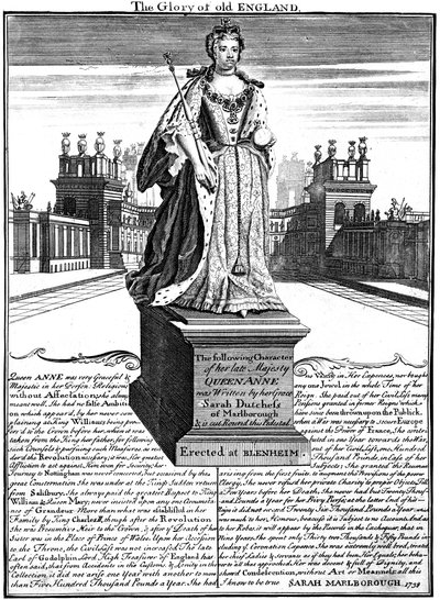 Statua della Regina Anna 1665-1714, Blenheim Palace, Oxfordshire, 1738 da Unbekannt