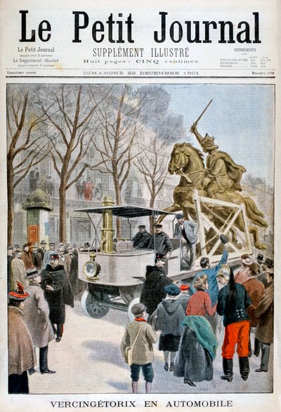 Statua di Vercingetorige in transito, Francia 1901 da Unbekannt
