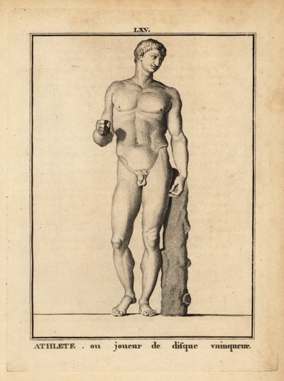 Statua di un atleta nudo o lanciatore di disco vittorioso da Unbekannt
