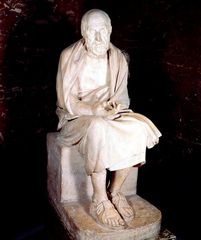 Statua di uomo seduto detto Erodoto, storico greco antico da Unbekannt