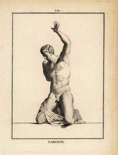 Statua del bellissimo cacciatore Narciso, dalla mitologia greca da Unbekannt
