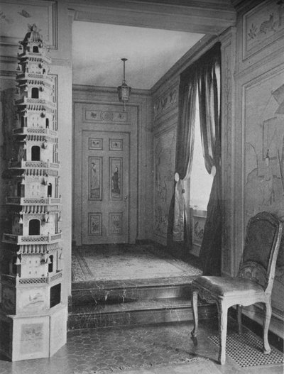 Scale che conducono dalla sala alla porta della sala da pranzo, casa della signora WK Vanderbilt, New York City, 1924 da Unbekannt
