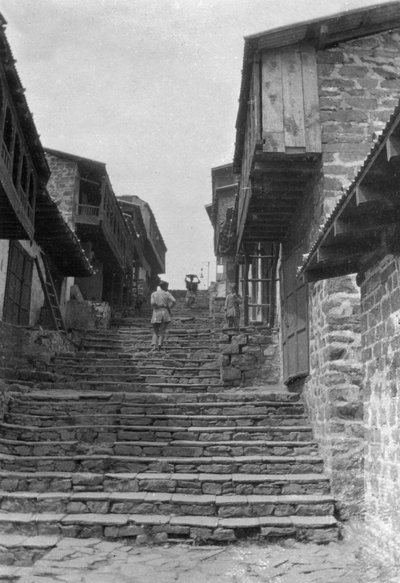 Scalini che conducono al bazar di Kailana, India, 1917 da Unbekannt