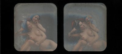 Vista stereografica di due donne nude da Unbekannt
