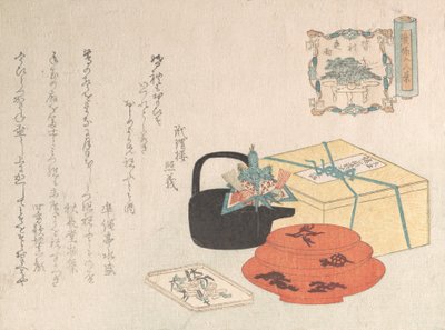 Natura morta, design di Yogoyomi, calendario illustrato, 1816 da Unbekannt