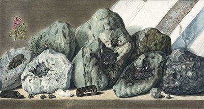 Pietre e cristalli dal Monte Vesuvio, c 1770 da Unbekannt