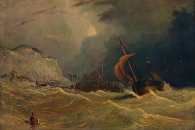 Paesaggio marino tempestoso, c1830, 1938 da Unbekannt