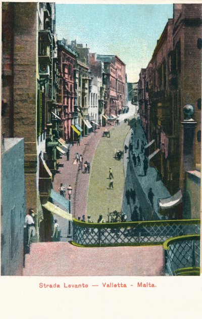 Strada Levante - Valletta - Malta, c1900 da Unbekannt
