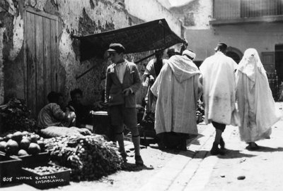 Scena di strada, Casablanca, Marocco, c1920s-c1930s da Unbekannt