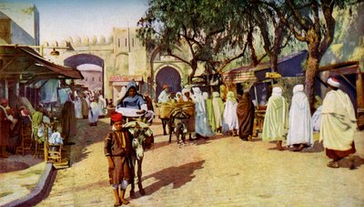 Scena di strada, Kairouan, Tunisia, c1924 da Unbekannt