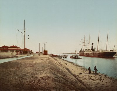 Canale di Suez a El Qantara, c.1900 da Unbekannt