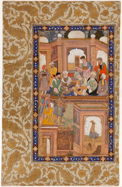 Riunione sufi. Miniatura da Nafahat al-Uns Breaths of Fellowship di Jami da Unbekannt