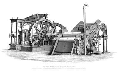 Zuccherificio e motore a vapore, 1866 da Unbekannt