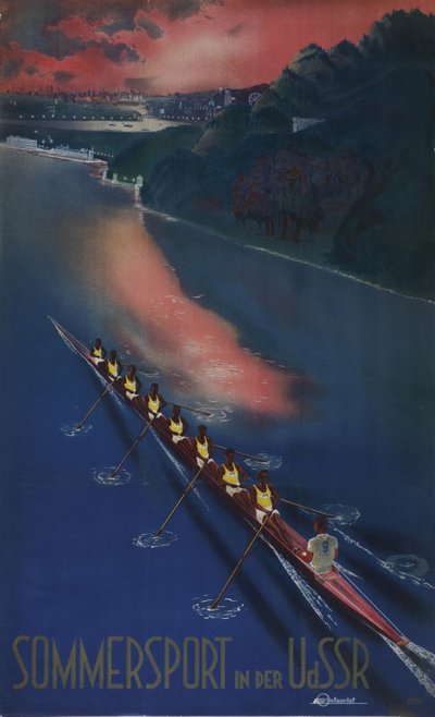 Sport estivo in URSS, Poster della compagnia Intourist, 1939 da Unbekannt