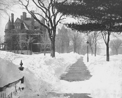 Summit Avenue in inverno, St Paul, Minnesota, USA, c1900 da Unbekannt