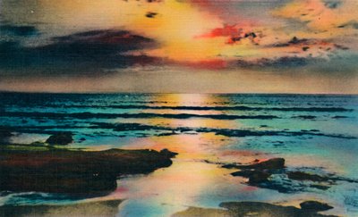 Tramonto sul Pacifico. La Jolla, California, c1941 da Unbekannt