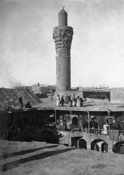Minareto Suq al-Ghazl, Baghdad, Iraq, 1917-1919 da Unbekannt