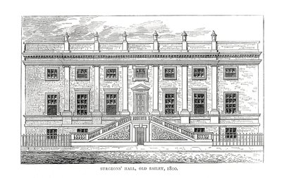 Surgeons Hall, Old Bailey, 1800 da Unbekannt