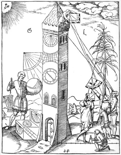 Rilievo e misurazione del tempo, 1551 da Unbekannt