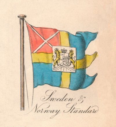 Bandiera di Svezia e Norvegia, 1838 da Unbekannt