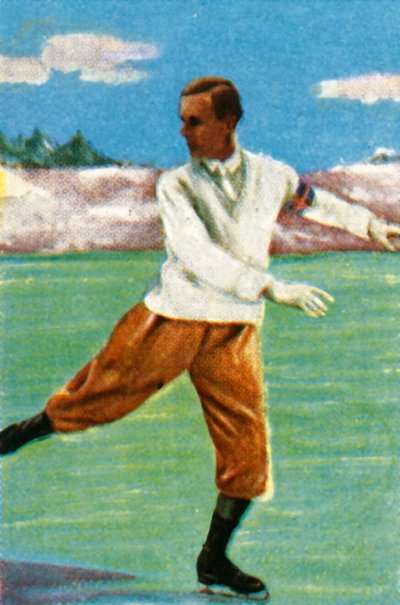 Pattinatore svedese Gillis Grafström, 1928 da Unbekannt