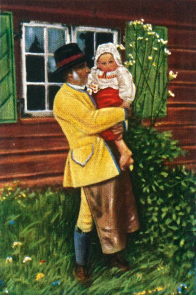 Popolo svedese in costume tradizionale, c1928 da Unbekannt