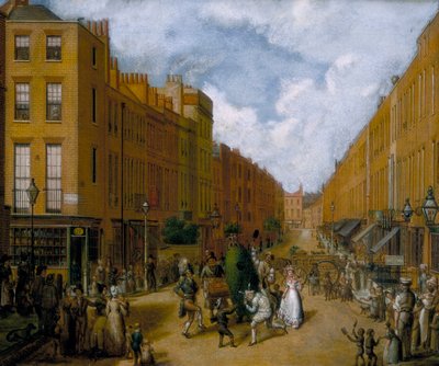 Giorno degli spazzacamini in Upper Lisson Street, Paddington, fine 1830 da Unbekannt
