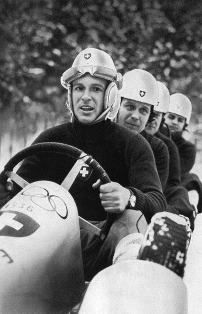 Squadra svizzera di bob a quattro, Giochi Olimpici Invernali, Garmisch-Partenkirchen, Germania, 1936 da Unbekannt