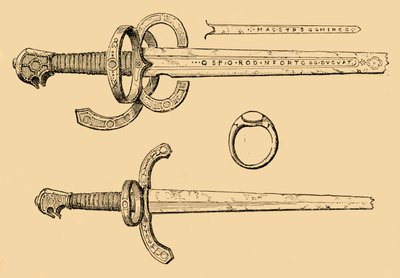 Spada, pugnale e anello di Re Giacomo IV di Scozia, 1897 da Unbekannt
