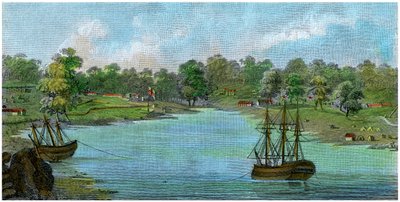 Sydney Cove, Nuovo Galles del Sud, Australia, 20 agosto 1788 c1885 da Unbekannt