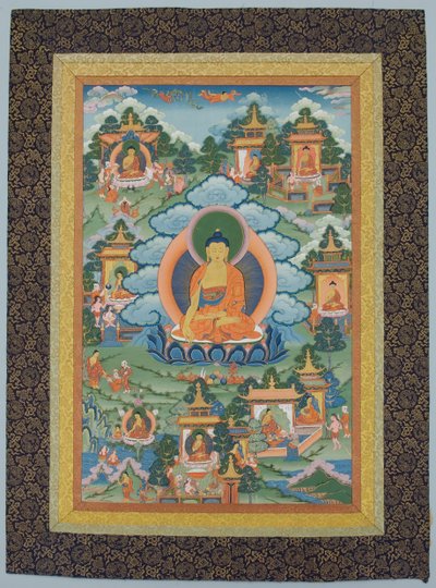 Tangka con Buddha, XIX secolo da Unbekannt