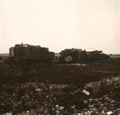 Carri armati, Juvincourt, Francia settentrionale, c1914-c1918 da Unbekannt
