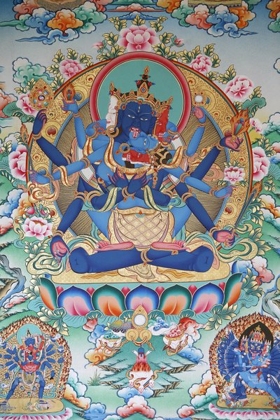 Tantrismo: dea tantrica tibetana. Monastero di Kopan, Kathmandu, Nepal da Unbekannt