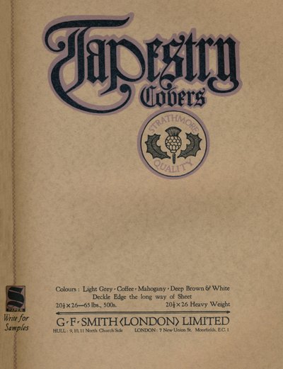 Copertine di arazzi - pubblicità di G. F. Smith London Limited, 1919 da Unbekannt