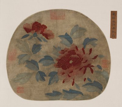 Arazzo: peonie, Possibilmente dinastia Ming, 1368-1644 da Unbekannt