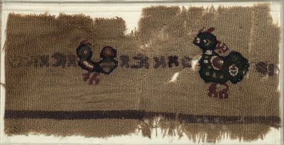 Arazzo con uccelli e lettere greche, 400-600 da Unbekannt