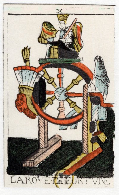 Carta dei Tarocchi della Ruota della Fortuna, Tarocchi Noblet, XVII secolo da Unbekannt