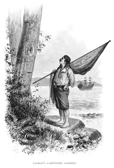 Sbarco del carpentiere di Tasman, 1644 da Unbekannt