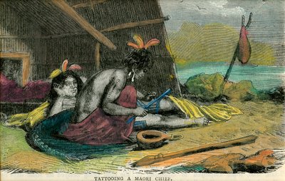 Tatuaggio di un capo Maori, fine XIX secolo da Unbekannt