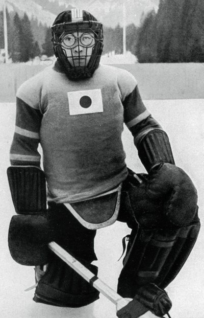 Teiji Homna, squadra di hockey su ghiaccio del Giappone, Olimpiadi Invernali, Garmisch-Partenkirchen, Germania, 1936 da Unbekannt