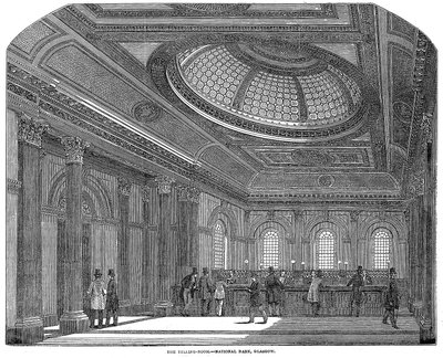 Sala di conteggio, National Bank of Scotland, Glasgow, c1860 da Unbekannt