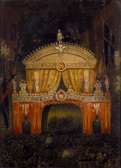 Temple Bar illuminato per il matrimonio del Principe di Galles, 11 marzo 1863 da Unbekannt