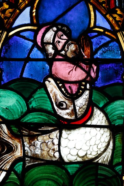 Chiesa calvinista di Saint-Étienne, Vetrata, Giona e la balena, Strasburgo, Francia da Unbekannt