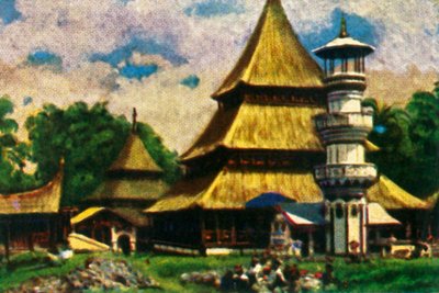 Tempio a Kota Baru, Sumatra orientale, c1928 da Unbekannt