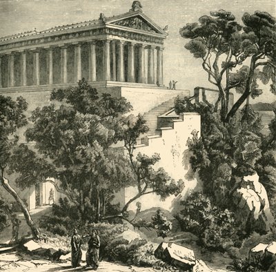 Tempio di Poseidone a Kalauna, 1890 da Unbekannt