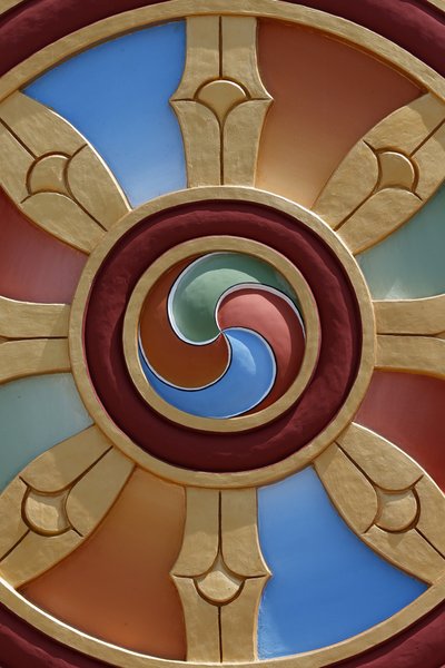 Tempio dei Mille Buddha. Congregazione Dashang Kagyu Ling. Ruota del Dharma, La Boulaye da Unbekannt