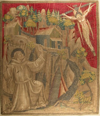 Tessuto con San Francesco che riceve le stimmate, italiano, fine XIV secolo da Unbekannt